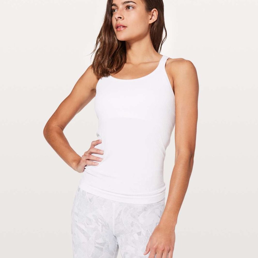 Lululemon Ebb To Street Tank II in White • Size 4 NWT